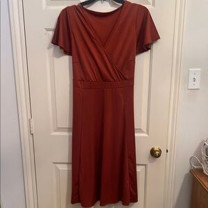 Elegant Rust Dress